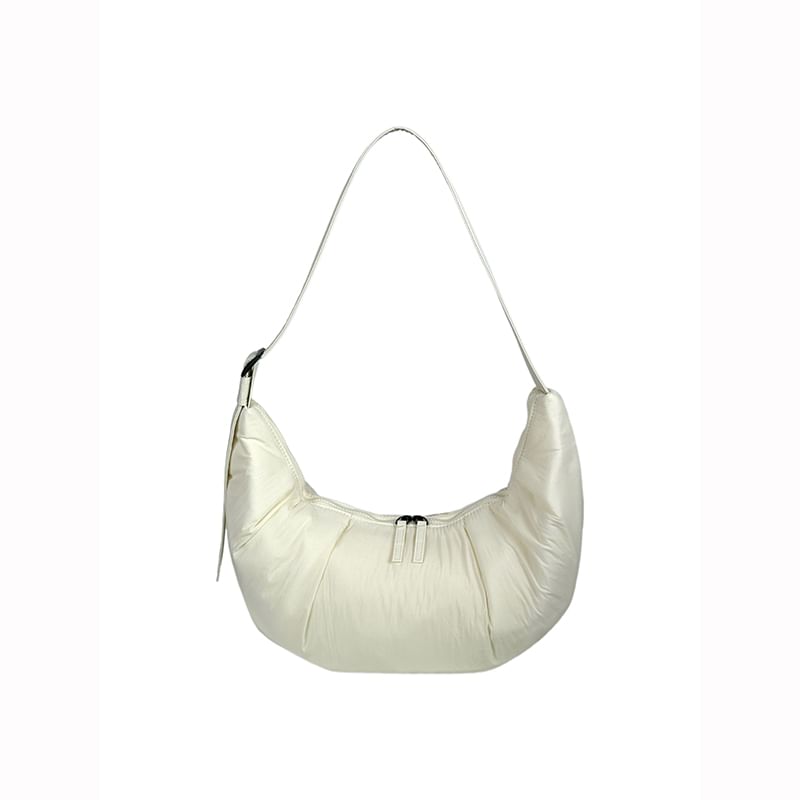 Nylon Plain Hobo Bag