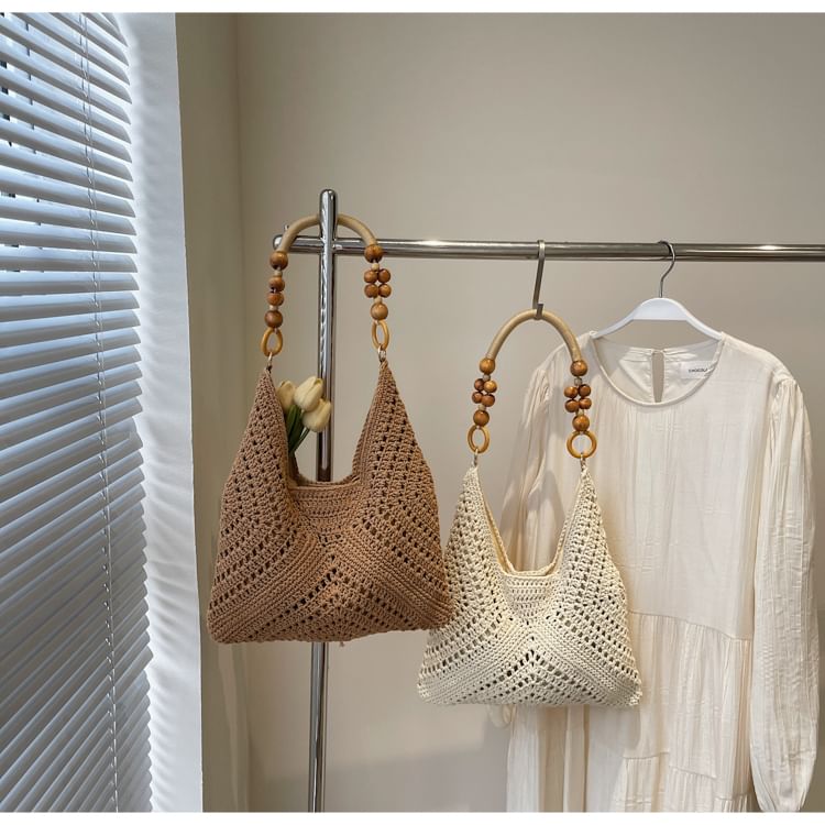 Beaded Crochet Shoulder Bag