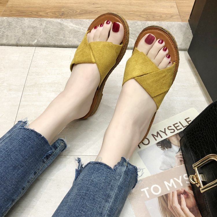 Criss Cross Sandals Slide