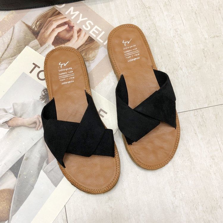 Criss Cross Sandals Slide