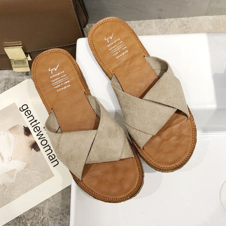 Criss Cross Sandals Slide