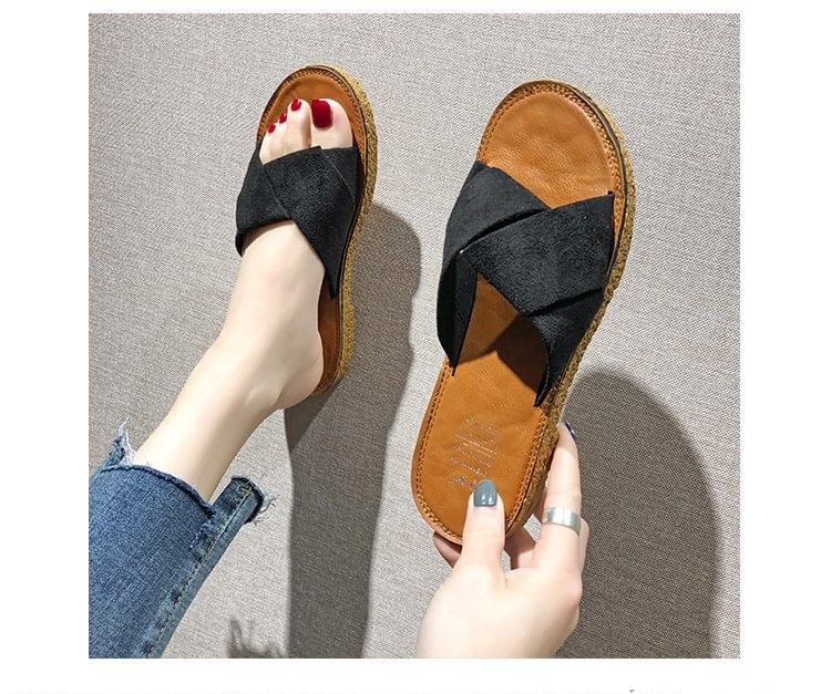Criss Cross Sandals Slide