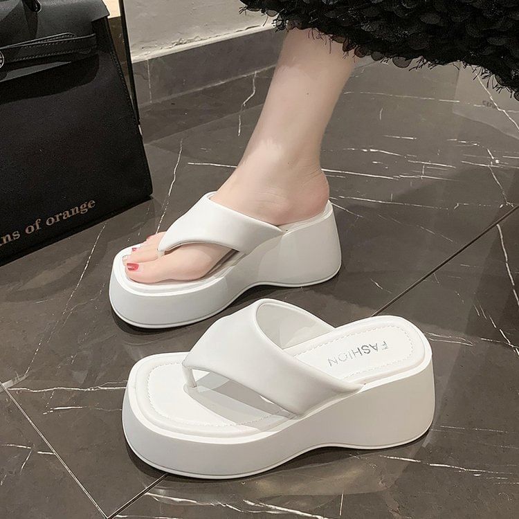 Platform Heel Wedge Flip-Flops