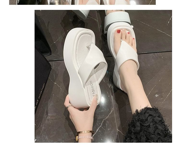 Platform Heel Wedge Flip-Flops