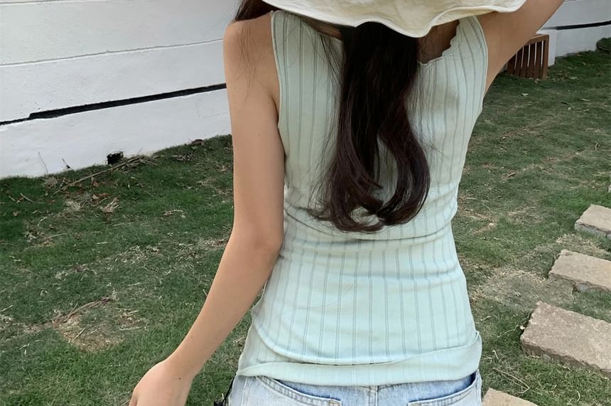 Ruffle Bucket Hat Plain Hiking