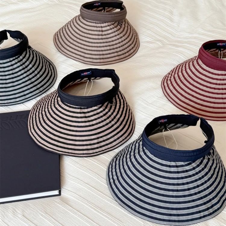 Brim Striped Wide Visor
