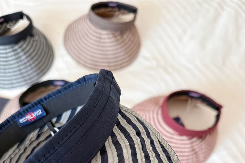 Brim Striped Wide Visor