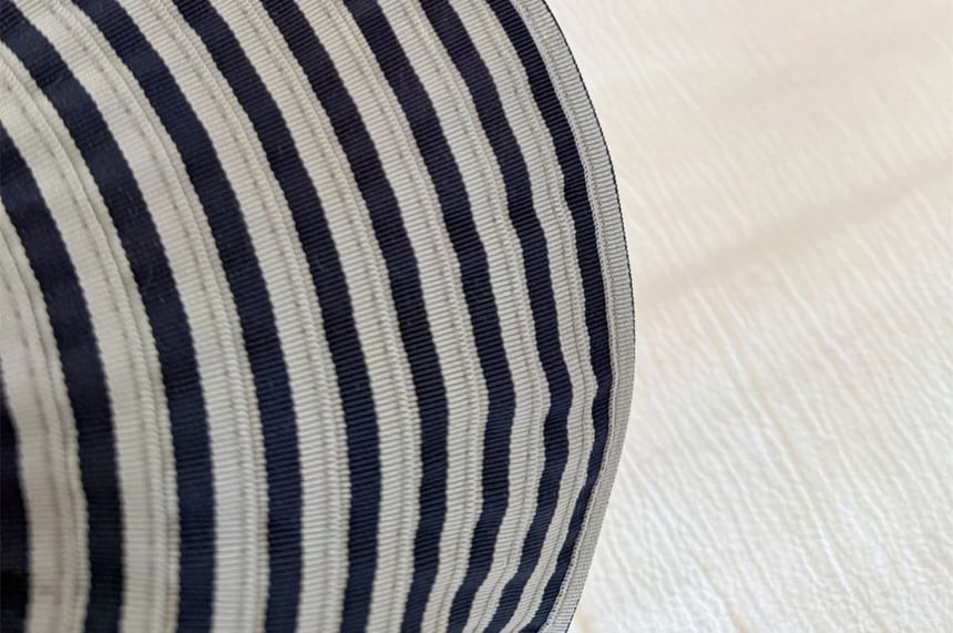 Brim Striped Wide Visor