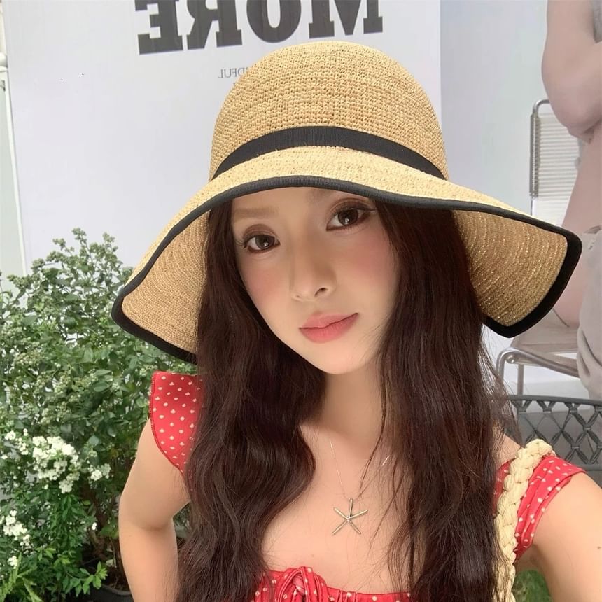 Tone Cloche Straw Hat Two