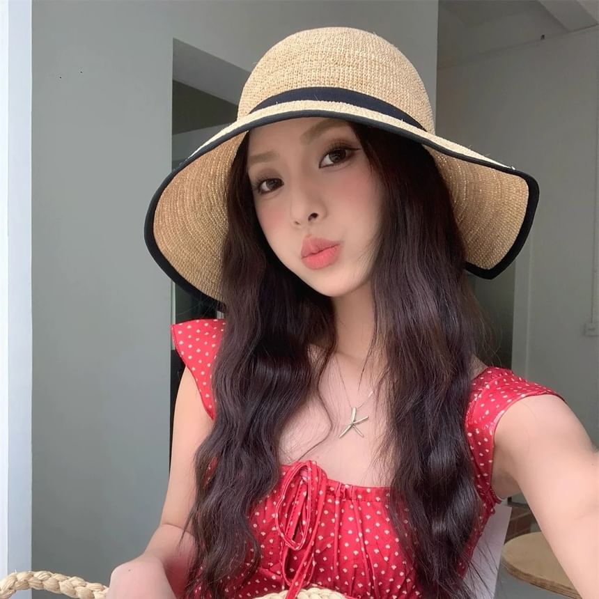 Tone Cloche Straw Hat Two