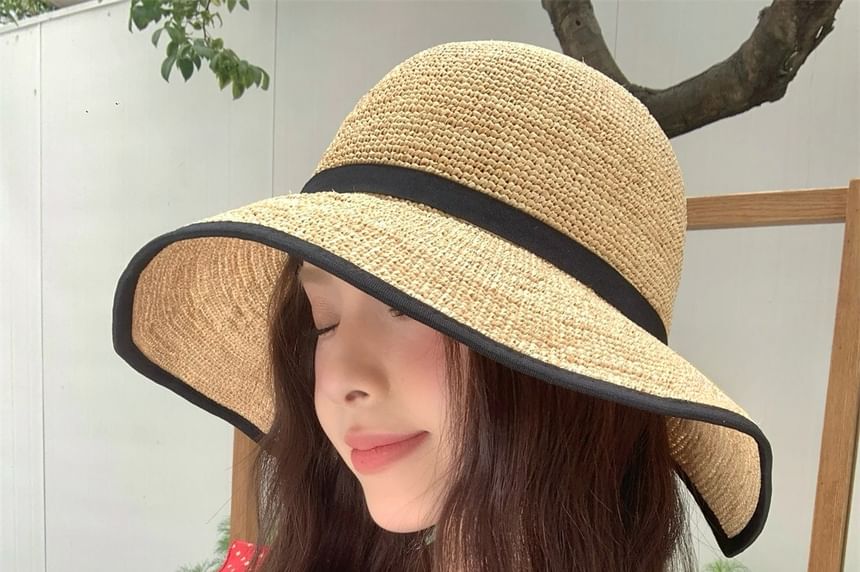 Tone Cloche Straw Hat Two