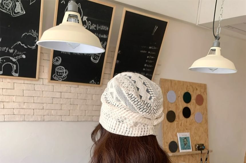 Lace Slouch Beanie