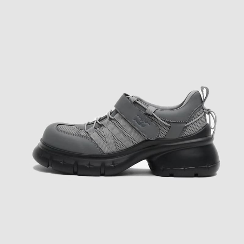 Lace-Up Shoes Platform Heel Chunky