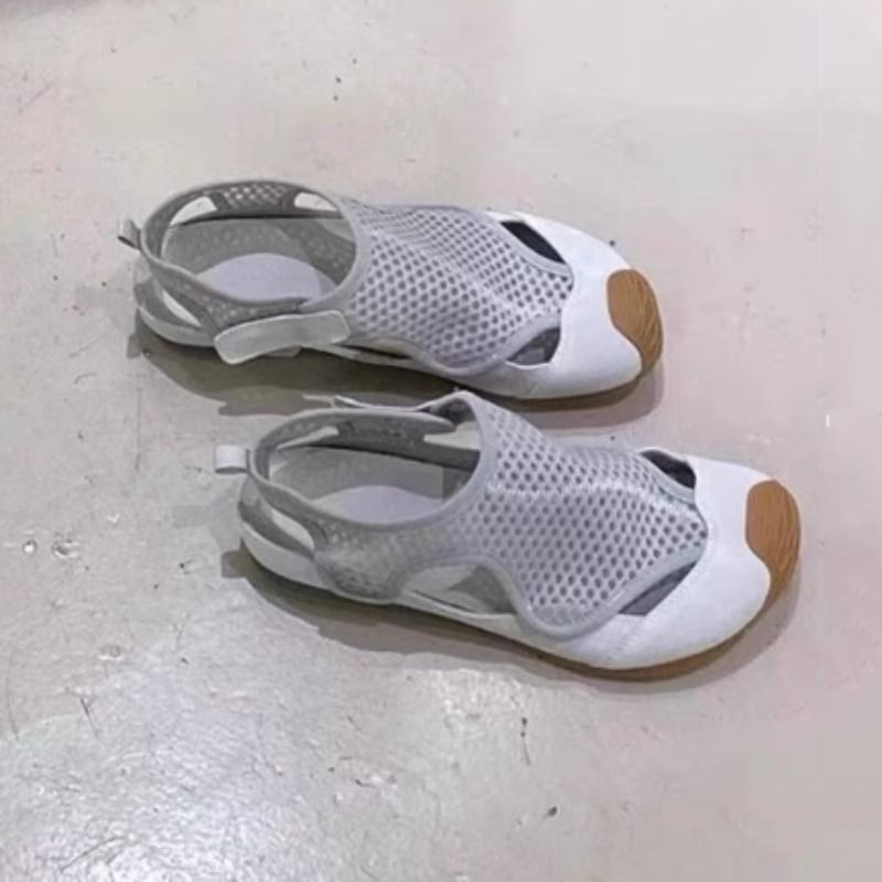 Fishnet Slip-Ons Cutout Panel
