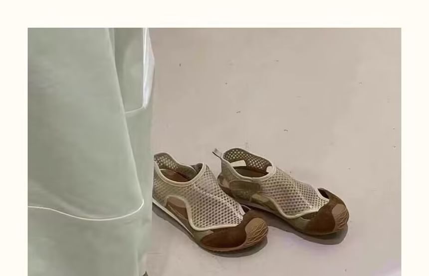 Fishnet Slip-Ons Cutout Panel