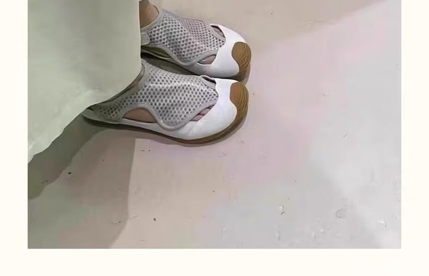 Fishnet Slip-Ons Cutout Panel