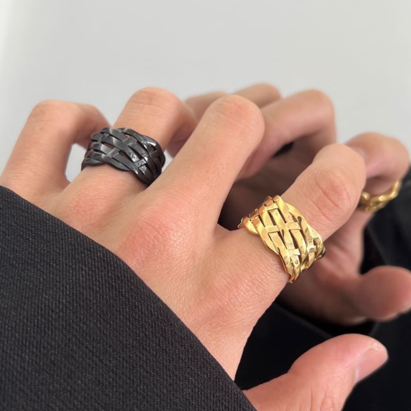 Thick Woven Band Ring