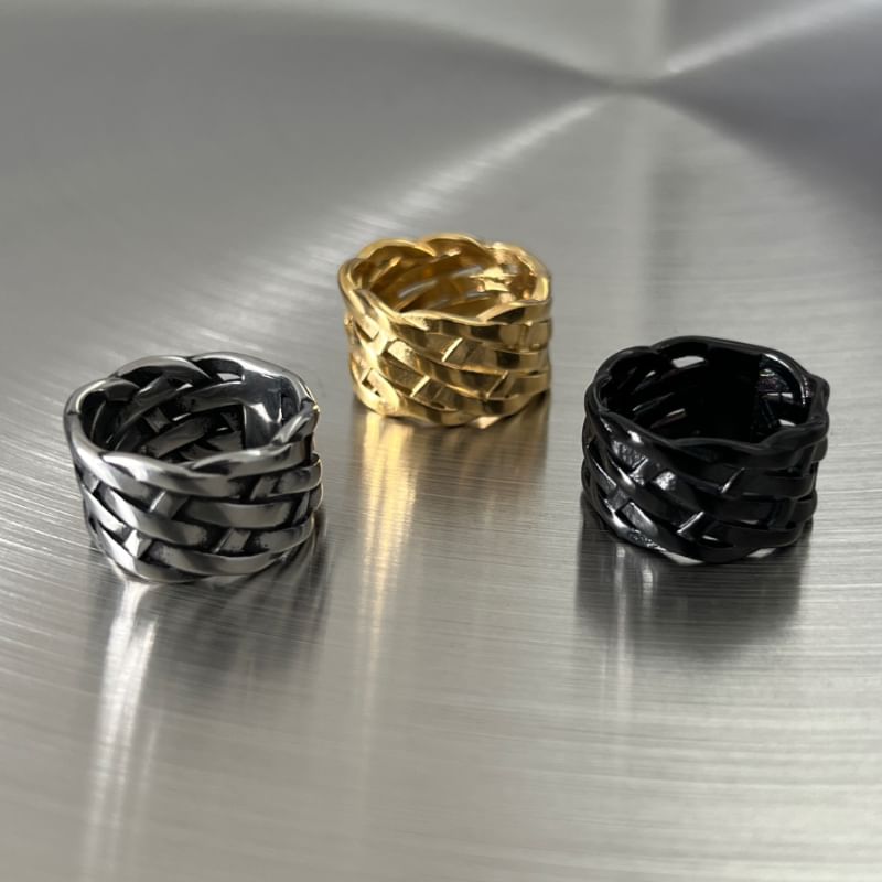 Thick Woven Band Ring