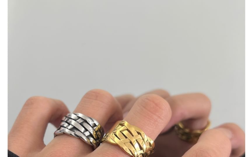 Thick Woven Band Ring