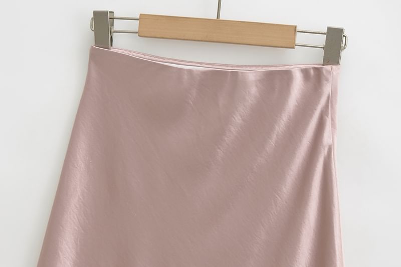 High-Rise Slit Maxi A-Line Skirt