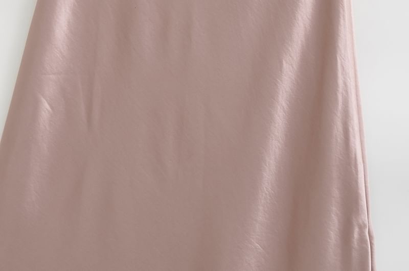 High-Rise Slit Maxi A-Line Skirt