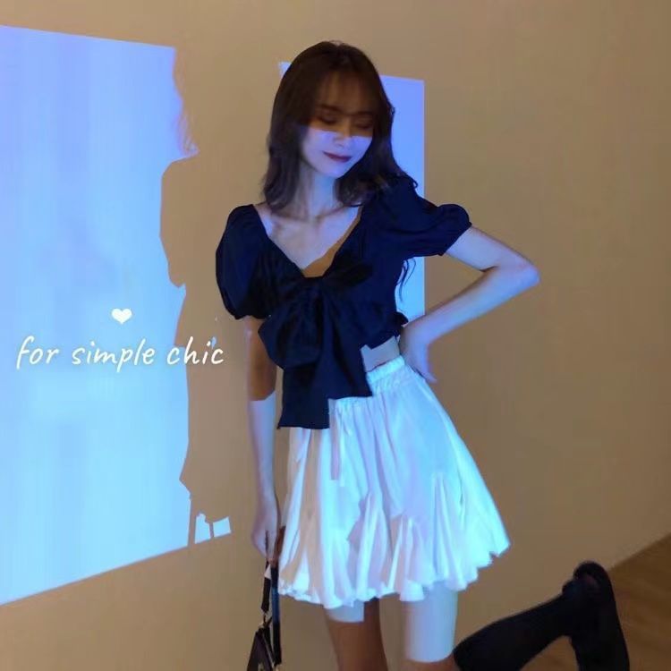 High-Rise Solid Pleated Mini Skirt