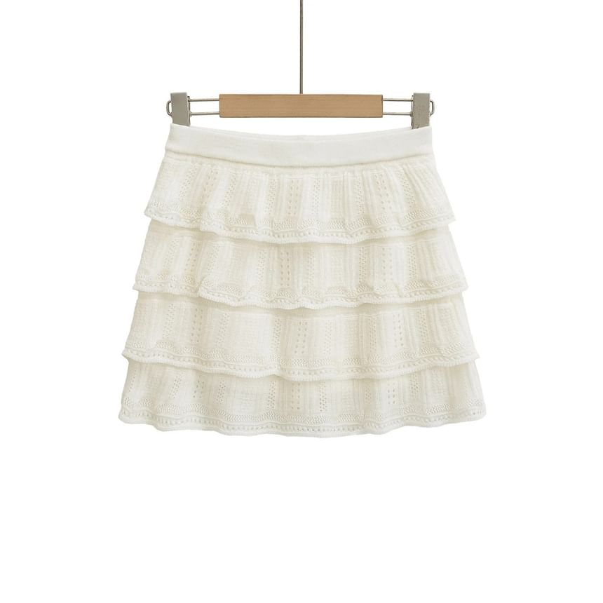Layered Tier Mini Skirt for Low-Rise Silhouette