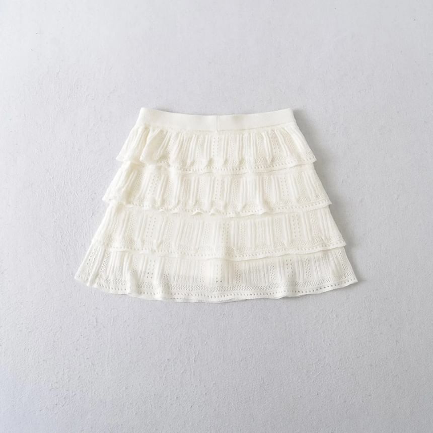 Layered Tier Mini Skirt for Low-Rise Silhouette