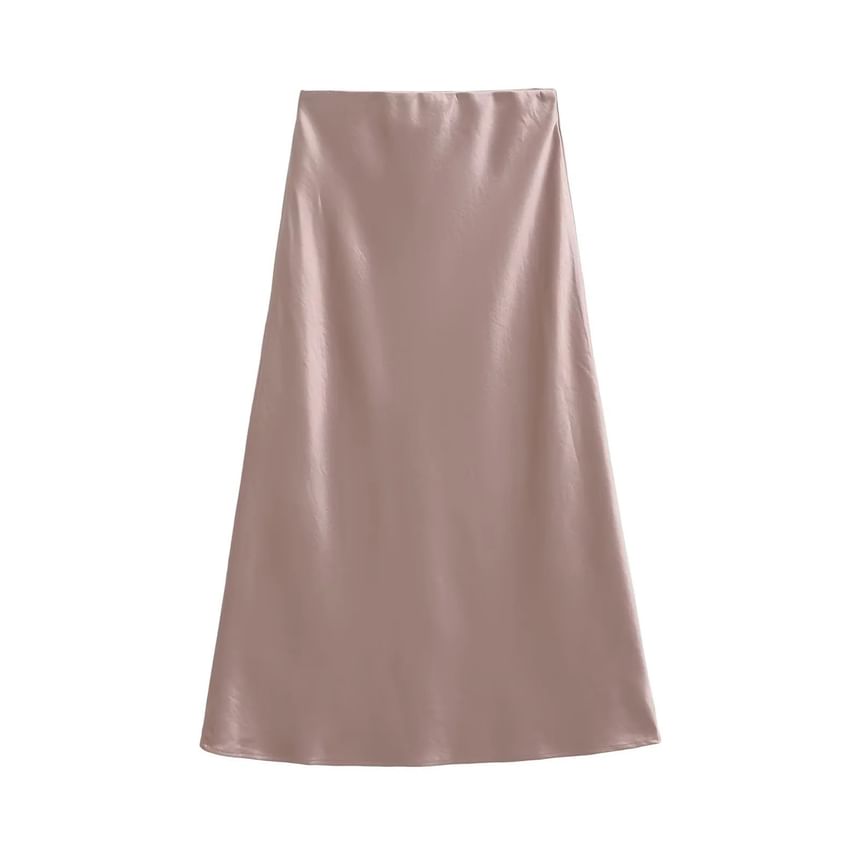 Shimmering Mermaid Maxi Skirt with High Waist
