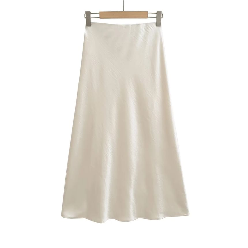 Shimmering Mermaid Maxi Skirt with High Waist
