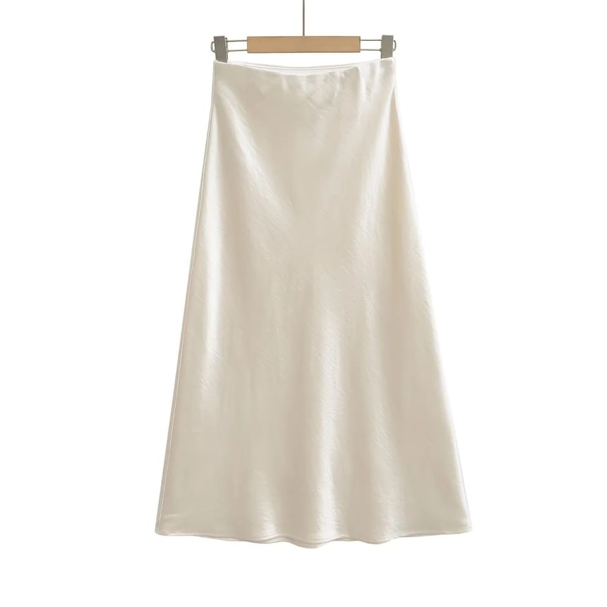 Shimmering Mermaid Maxi Skirt with High Waist