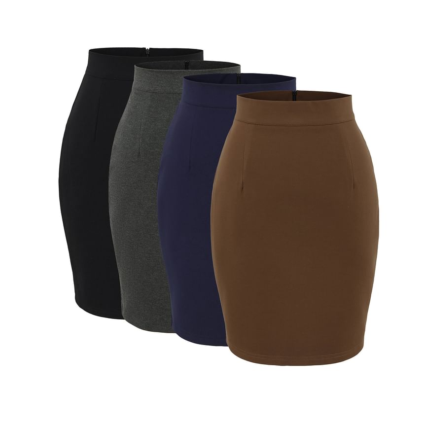 Sleek Pencil Mini Skirt with High-Rise Fit