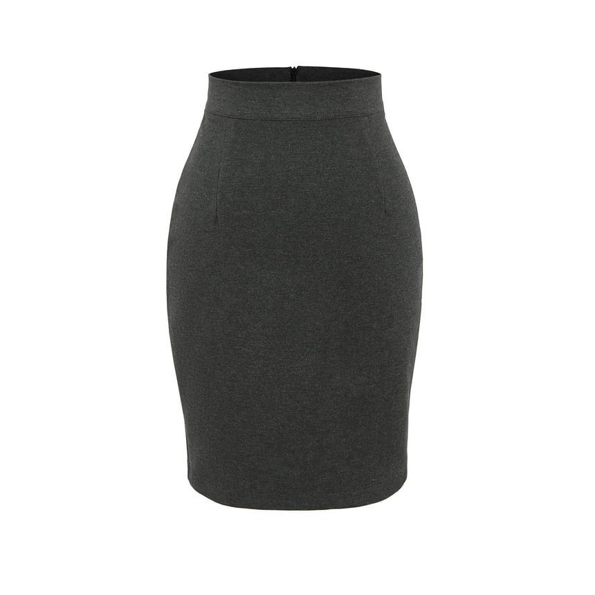 Sleek Pencil Mini Skirt with High-Rise Fit