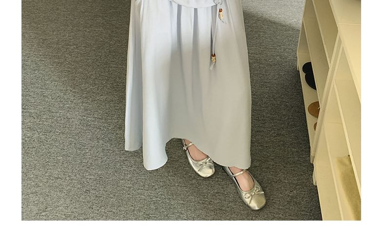 Two-Piece Asymmetric Top & Maxi Skirt Ensemble