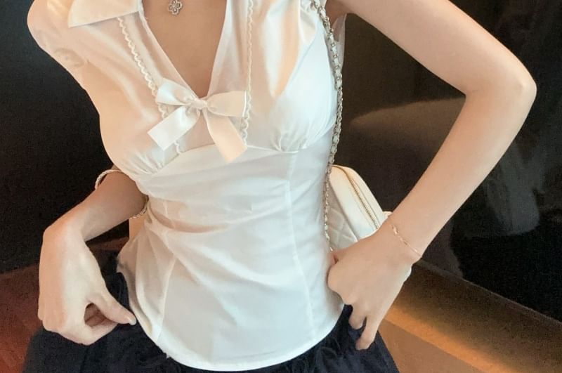 Cap-Sleeve Crop Top & A-Line Mini Skirt