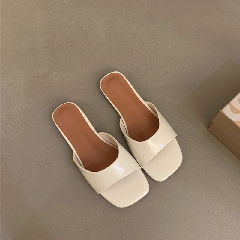 Square Toe Slide Sandals