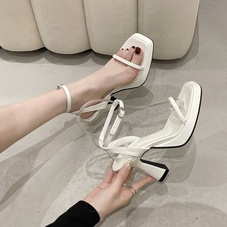 Heel High Platform Ankle Strap Sandals