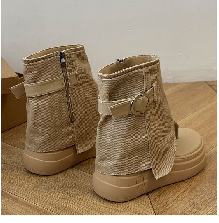 Boots Thong Platform Buckled