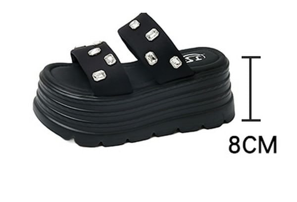 Platform Rhinestone Sandals