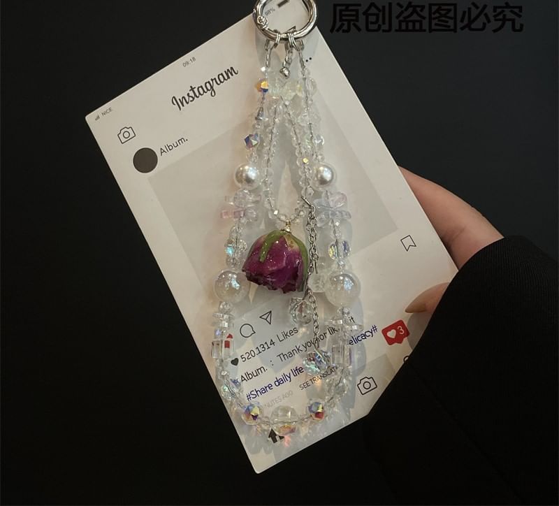 Phone Pad with Lanyard Beaded