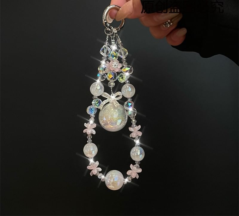 with Pearl Faux Pad Phone Lanyard