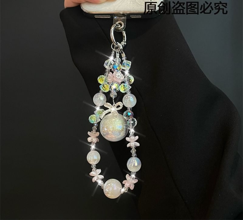 with Pearl Faux Pad Phone Lanyard