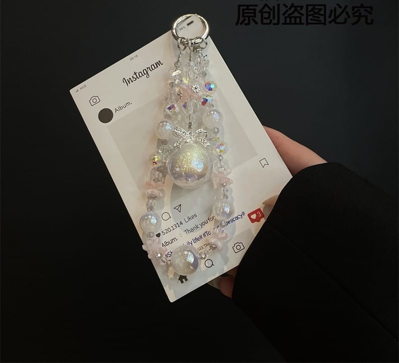 with Pearl Faux Pad Phone Lanyard