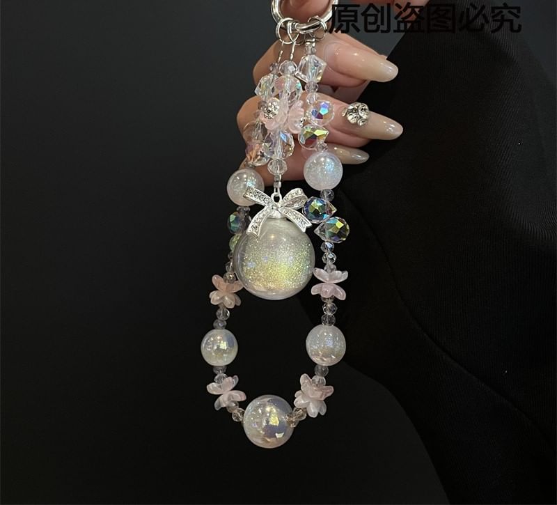 with Pearl Faux Pad Phone Lanyard