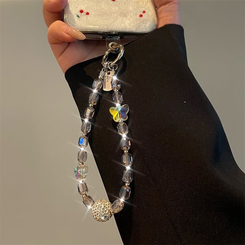 Beaded Butterfly Lanyard Phone