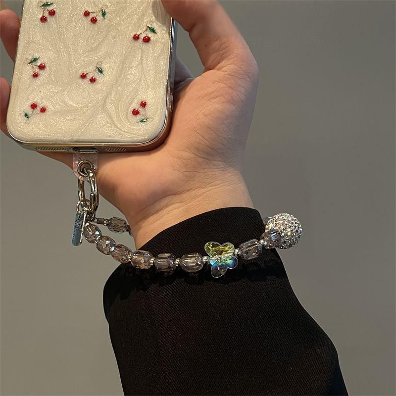 Beaded Butterfly Lanyard Phone