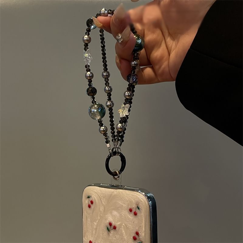 Phone Pearl Lanyard Star Faux