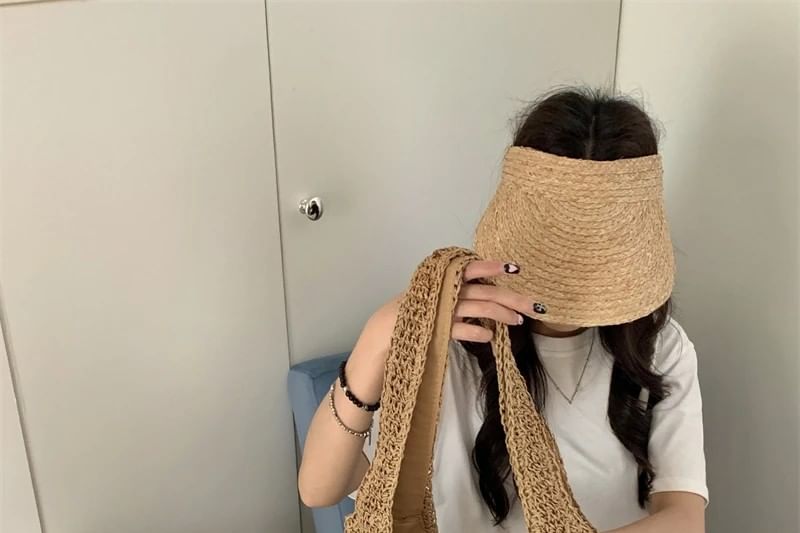 Tote Plain Bag Straw