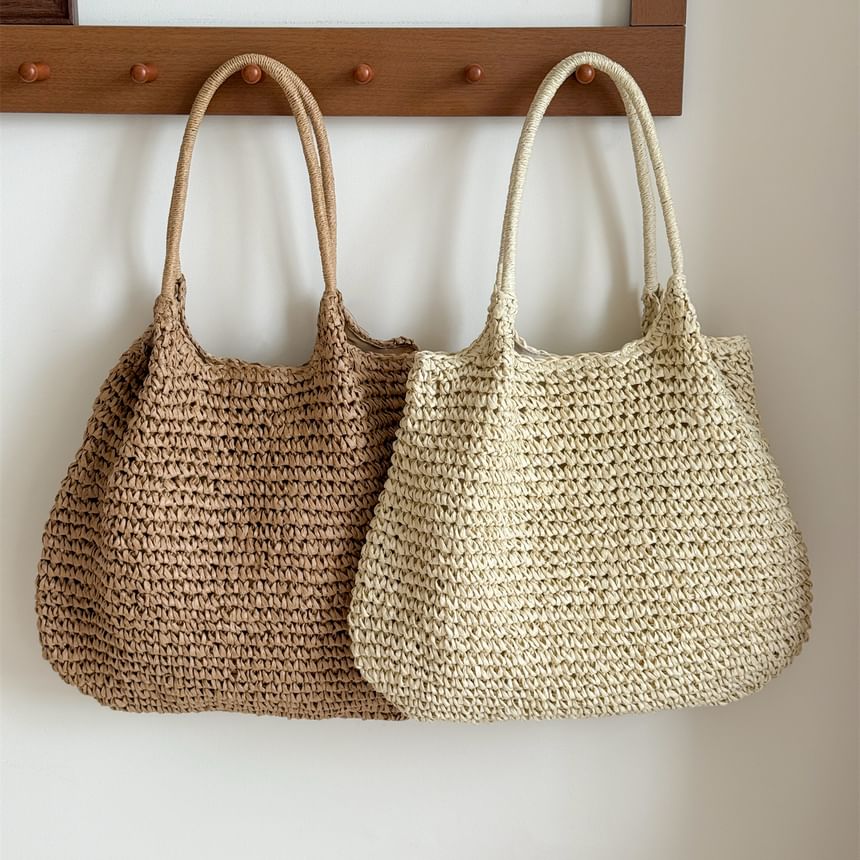 Plain Straw Tote Bag