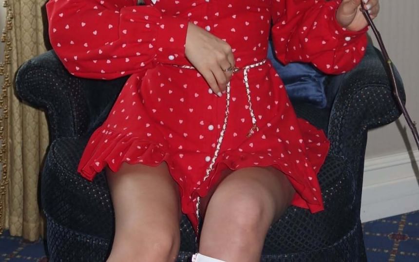 Dress Button-Up Ruffle Hem Collar Long-Sleeve A-Line Contrast Mini